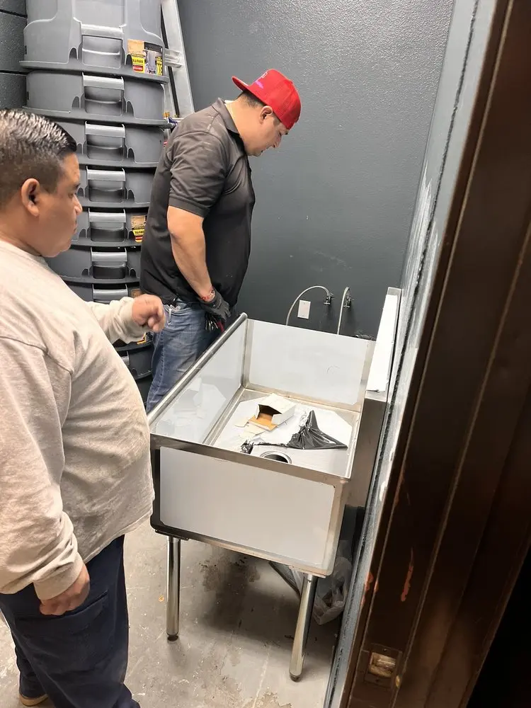 Commercial plumbing and sink installation in Wells